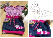 Stickdatei - Raupe Fransenappli